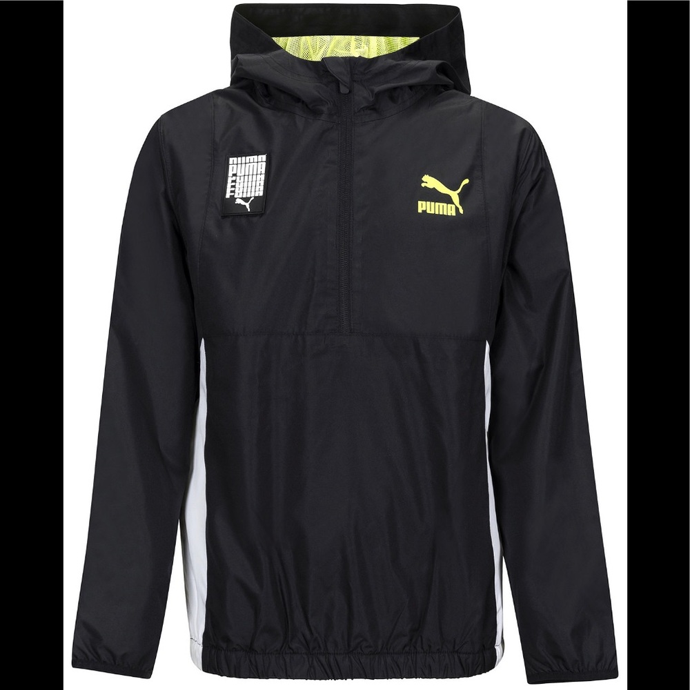 Puma Colorblocked 1/2 Zip Hooded Windbreaker